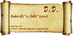 Dobrán Dániel névjegykártya